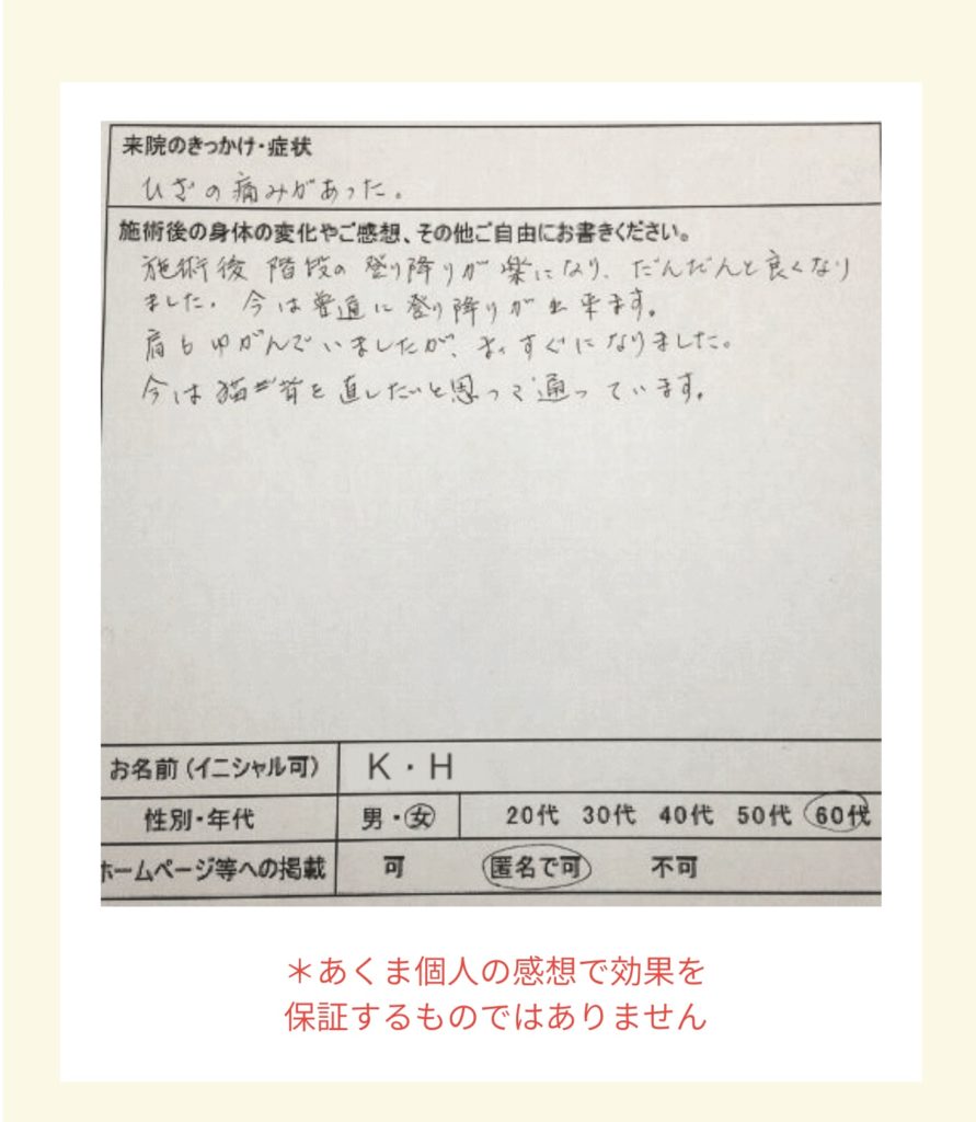 重症腰痛坐骨神経痛改善実績