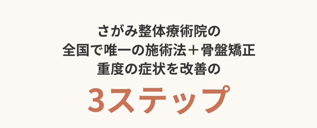 重度腰痛に効果がある骨盤矯正3ステップ